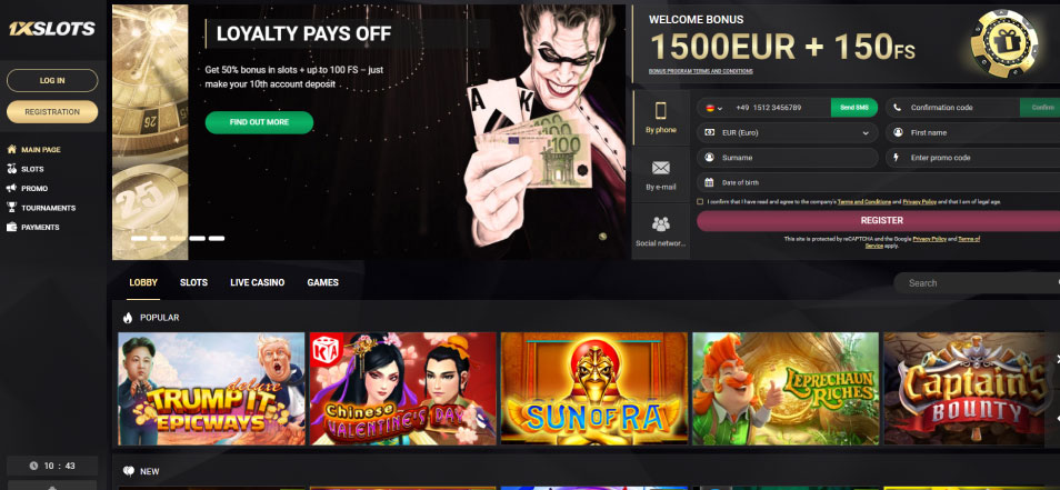 Casino en ligne 1x Slots