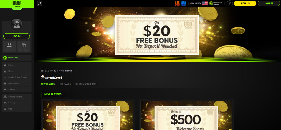 Sign in 888 Online Casino