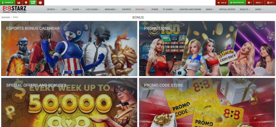 Regístrate en 888 Starz Casino