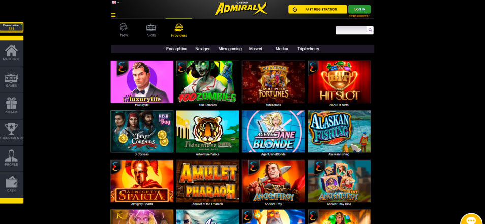 احصل على مكافأة Admiral-X Casino