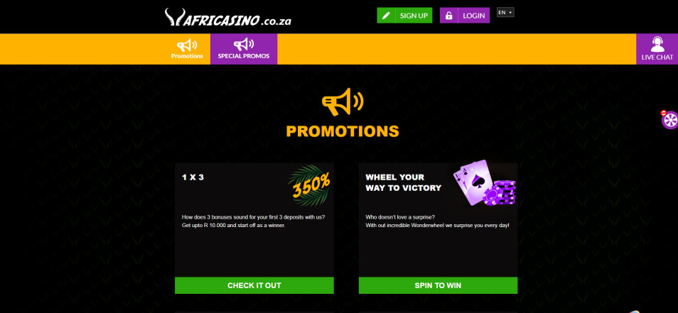 Regístrate en Afri Casino