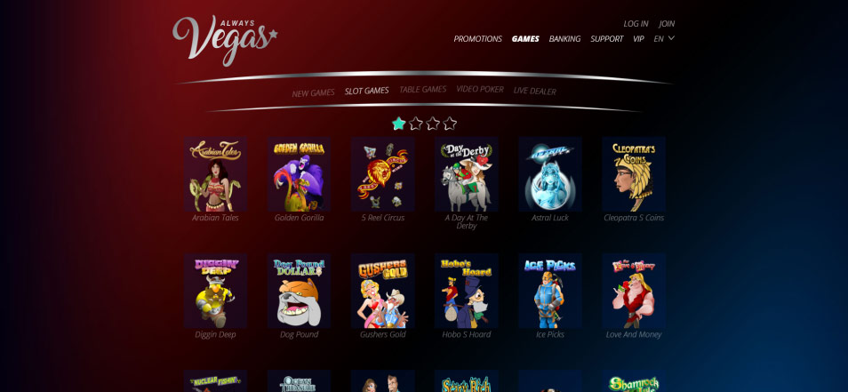 Obtenir un bonus Always Vegas Casino