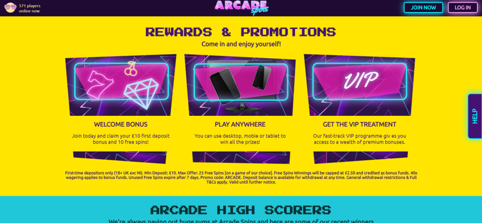 Arcade Spinsكازينو تسجيل الدخول