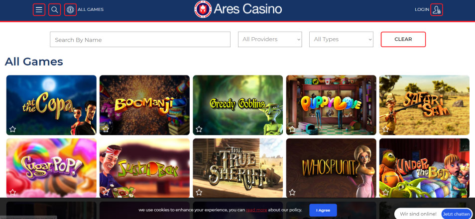 جایزه بگیرید Ares Casino