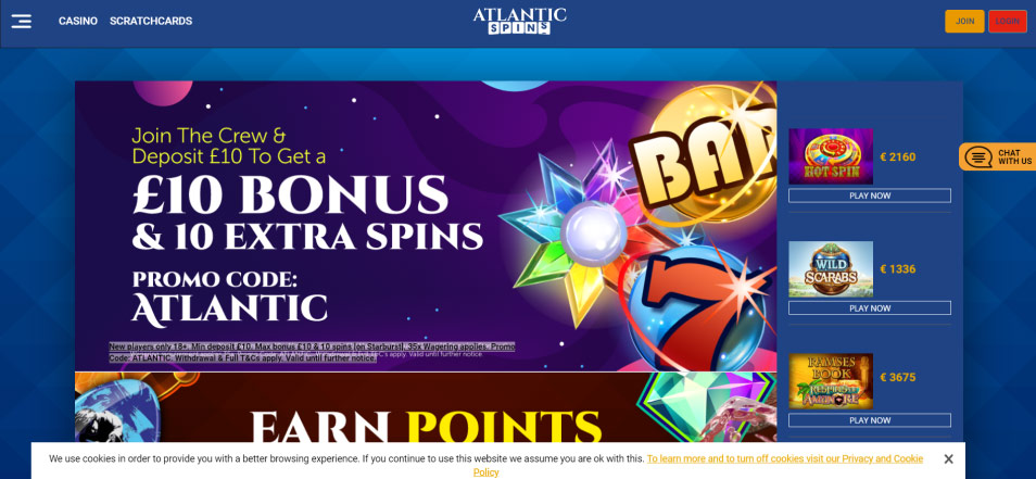 Casino en ligne Atlantic Spin