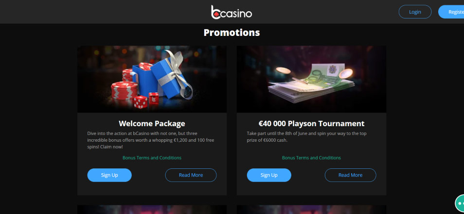 Bonusu al B Online Casino