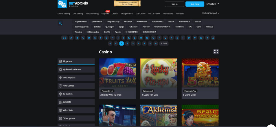 Casino en ligne BetAdonis Casino