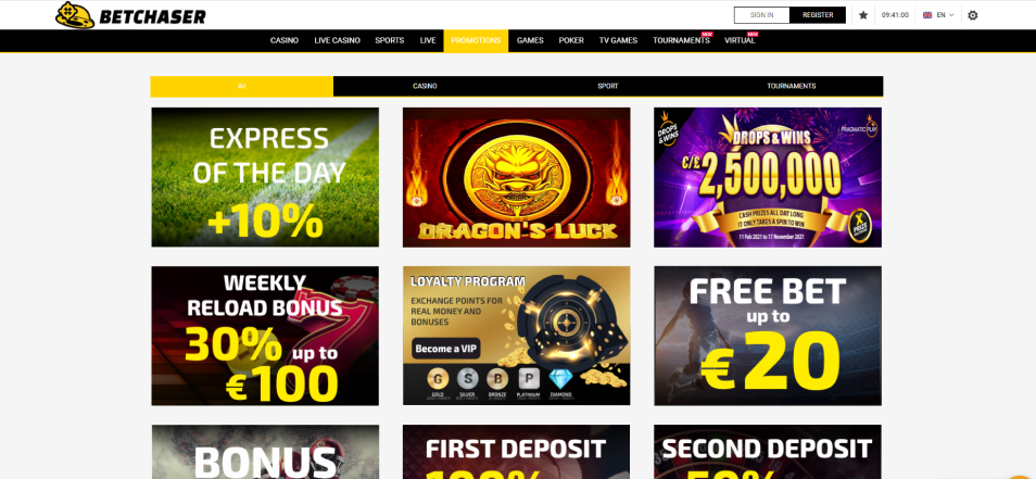 Registe-se no Casino Betchaser