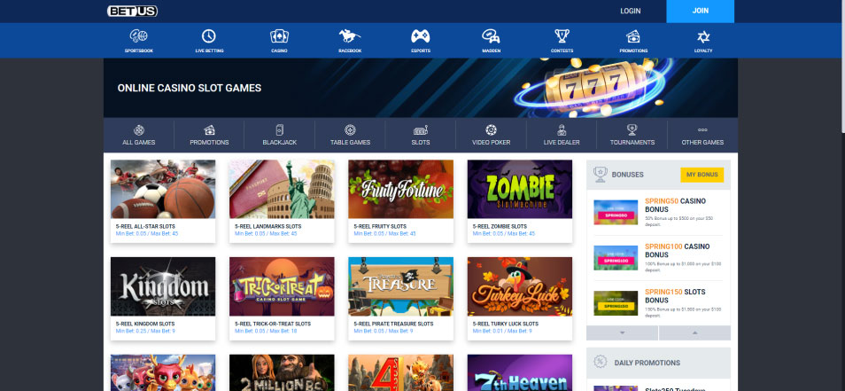 احصل على مكافأة BetUS Casino