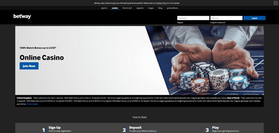 Casino en ligne Betway Casino