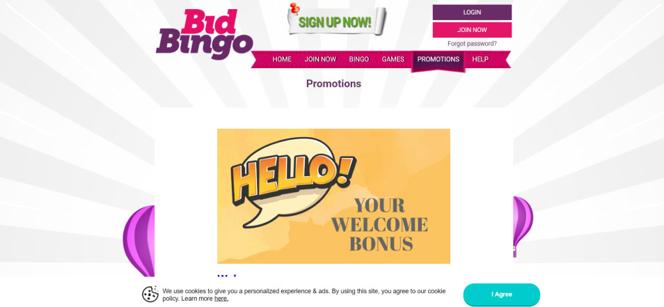 Regístrate en Bid Bingo Casino