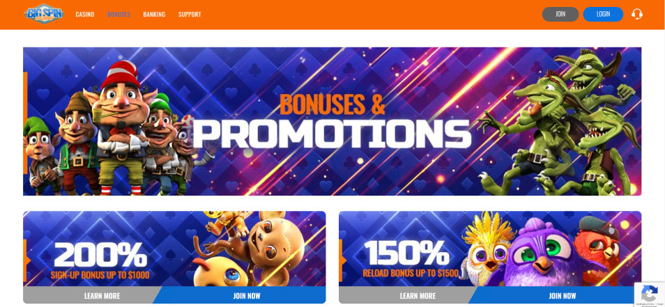 Inscrivez vous sur le casino Big Spins