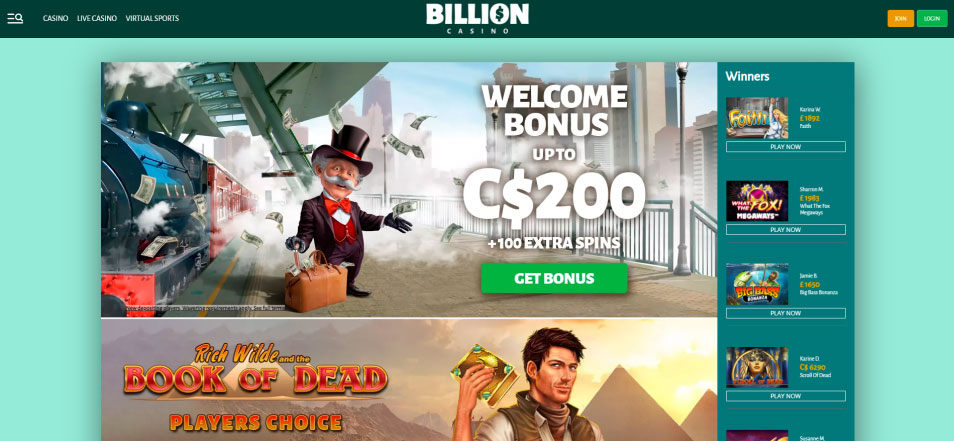 Online kockarnica Billions Casino