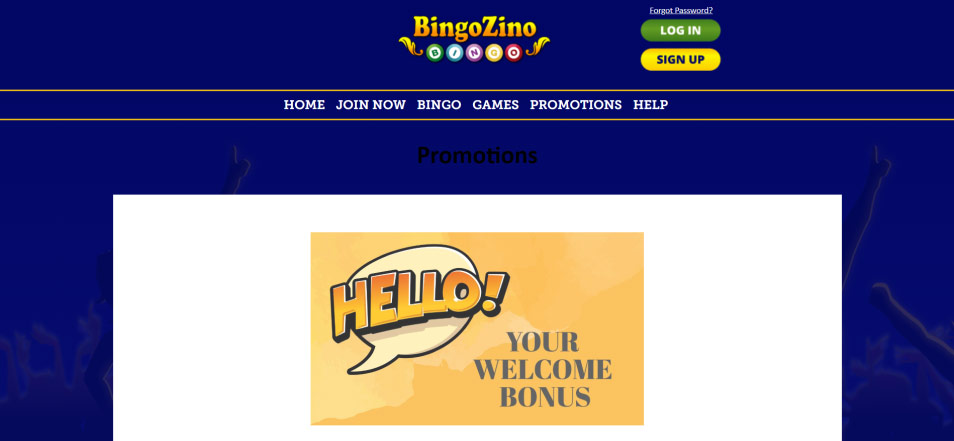 Registe-se no Casino Bingozino