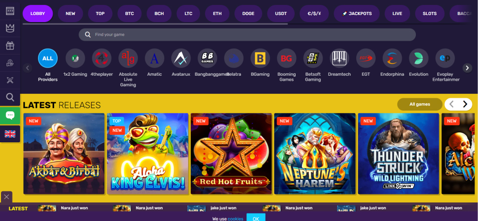 جایزه بگیرید Bitcoin Casino.io