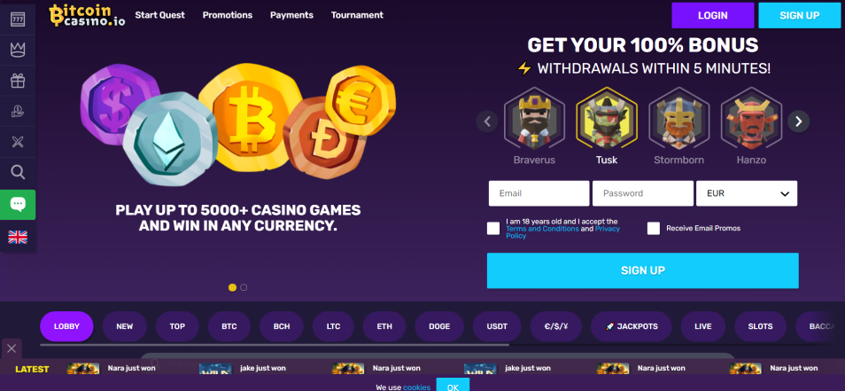 Casino en ligne Bitcoin.io Casino