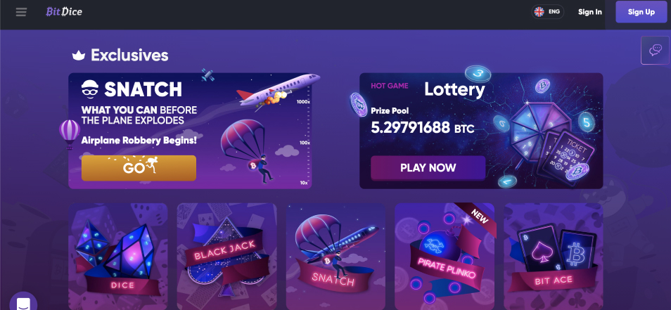 Regístrate en Bitdice Casino