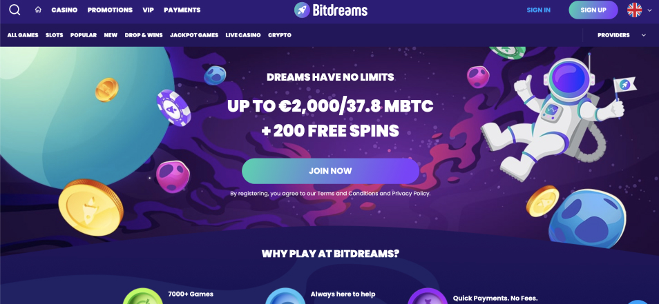 کازینو ای آنلاین Bitdream Casino