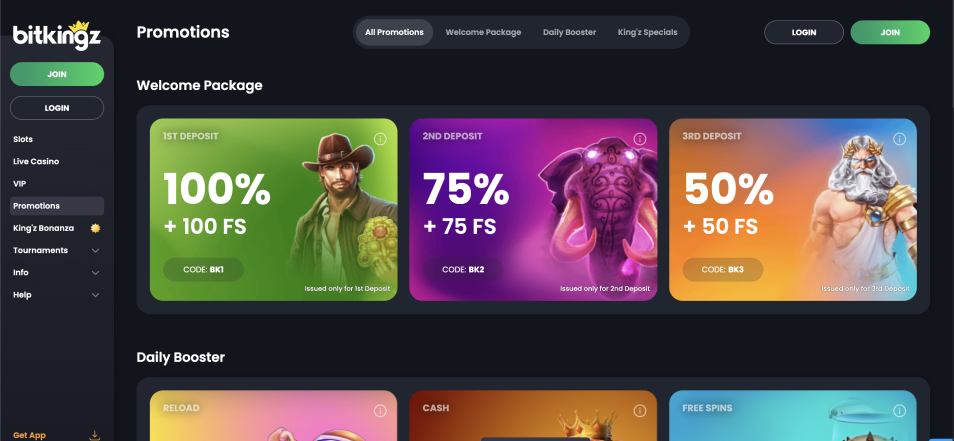 Regístrate en BitKingz Casino