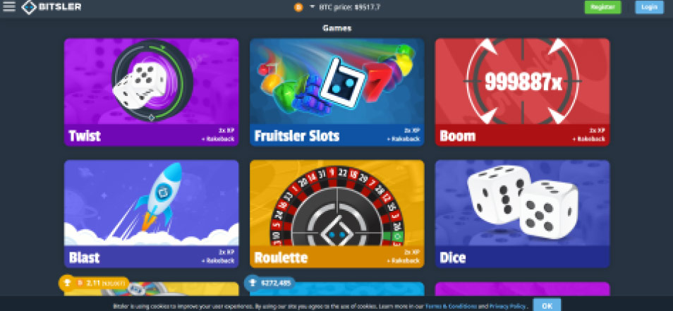 Get bonus Bitsler Casino