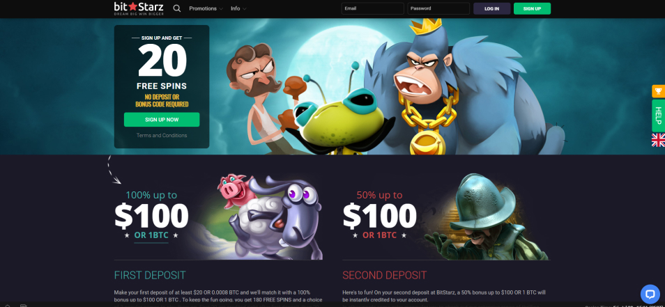 Sign in Bitstars Casino