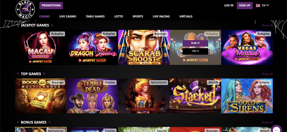 Get bonus Blackmagic Casino