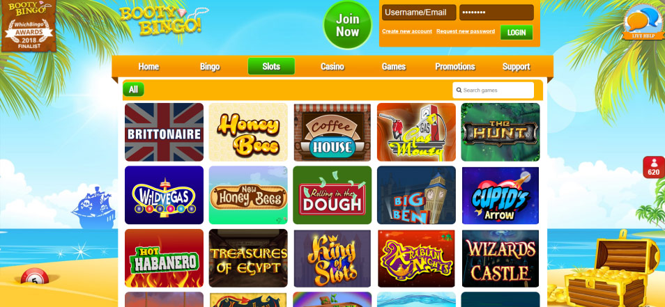 جایزه بگیرید Booty Bingo Casino