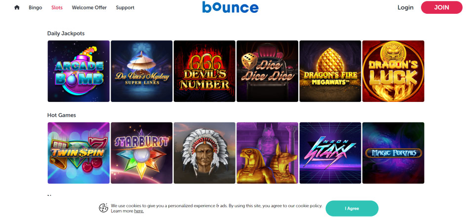 Obtener bono Bounce Bingo Casino