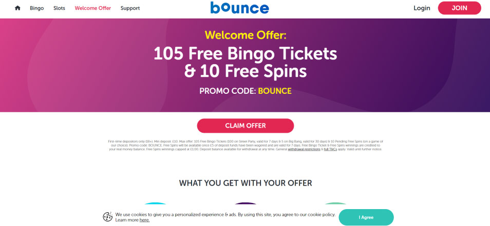 Regístrate en Bounce Bingo Casino