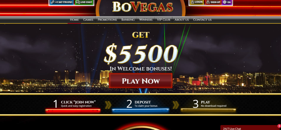 كازينو اون لاين BoVegas Casino