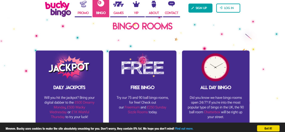 احصل على مكافأة Bucky Bingo Casino