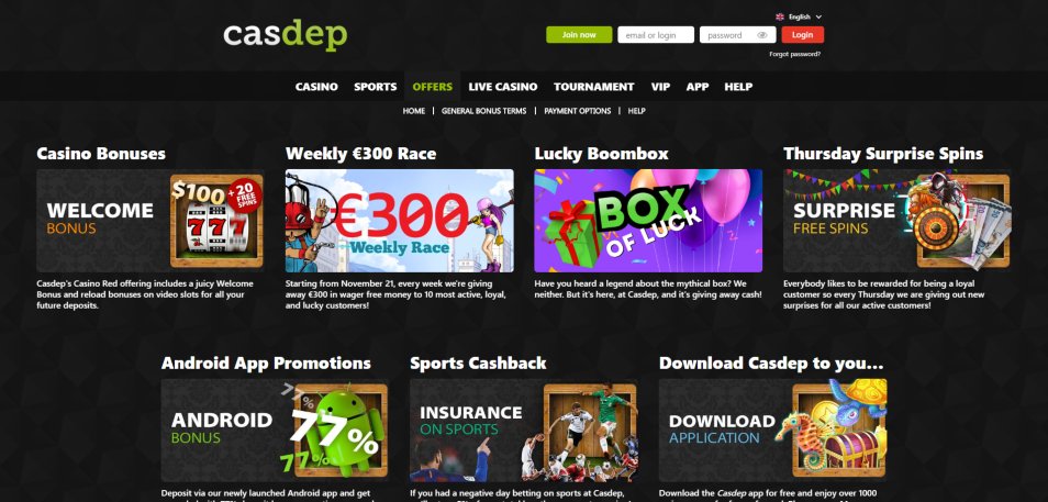 Get bonus Casdep Casino