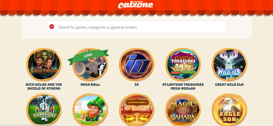 احصل على مكافأة Calzone Casino