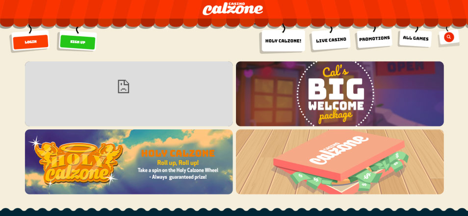 Inscrivez vous sur le casino Calzone