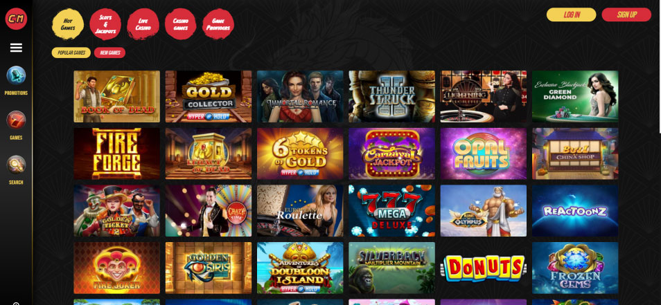 احصل على مكافأة Casinomasters