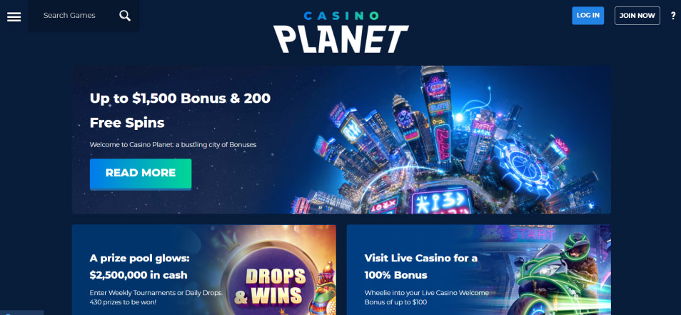 Regístrate en Casino.planet Casino