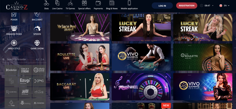 Prijavite se u Casino Z kazino