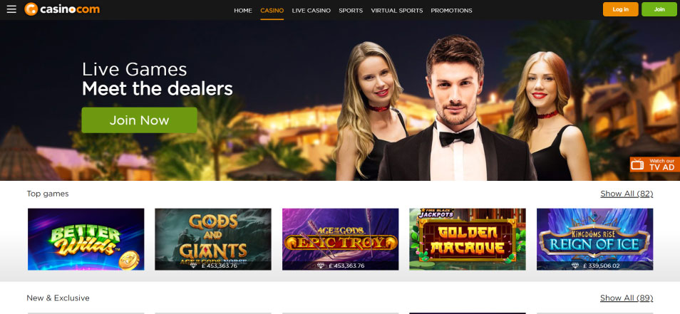 احصل على مكافأة Casino Com