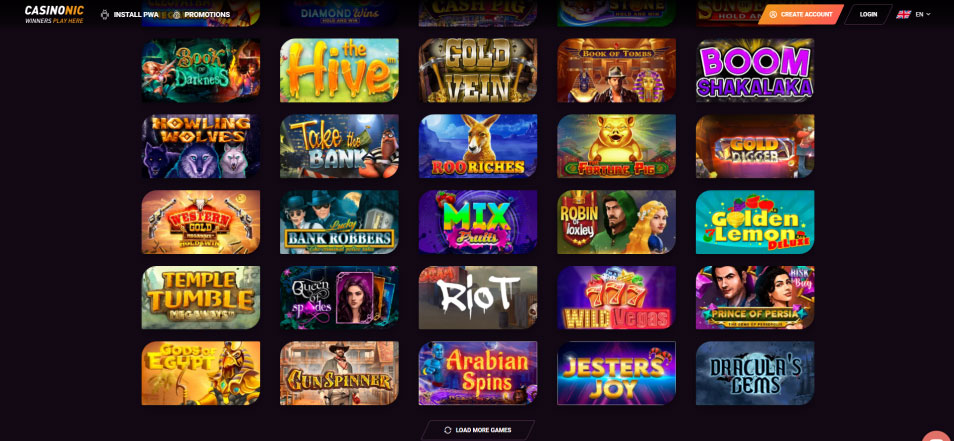 احصل على مكافأة Casinonic Casino