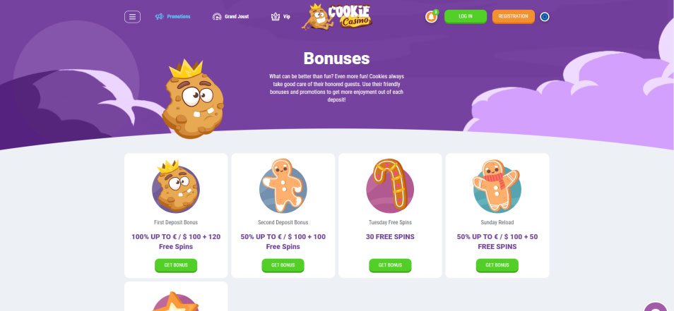 Regístrate en Cookies Casino