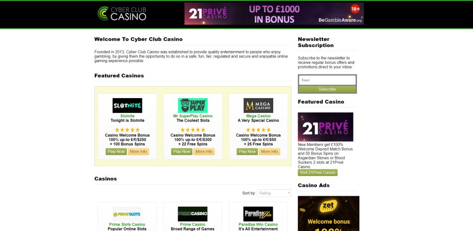 Online Casino Cyberclub Casino