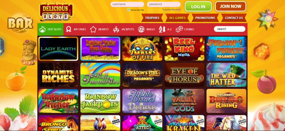 Registe-se no Casino Delicious Slots