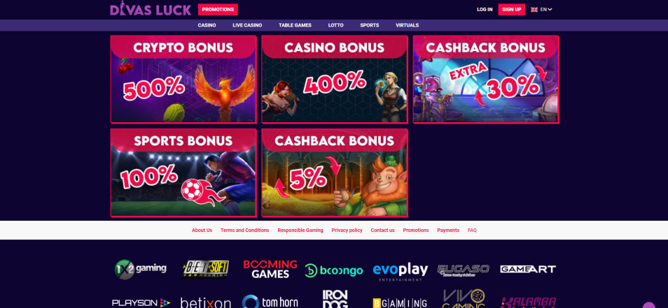 Inscrivez vous sur le casino Divas