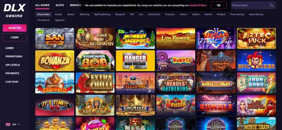 احصل على مكافأة DLX casino