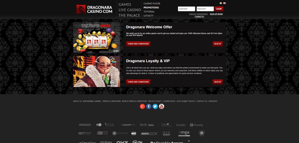 احصل على مكافأة Dragonara Casino