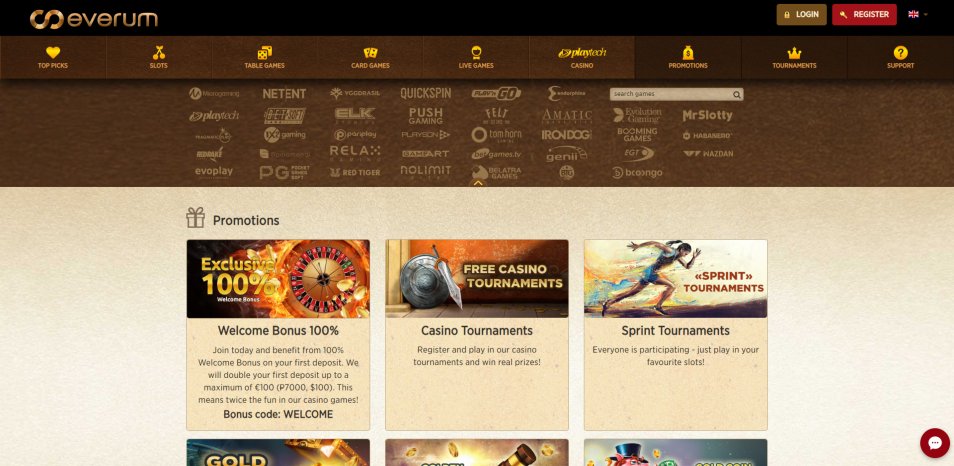 احصل على مكافأة Everum Casino