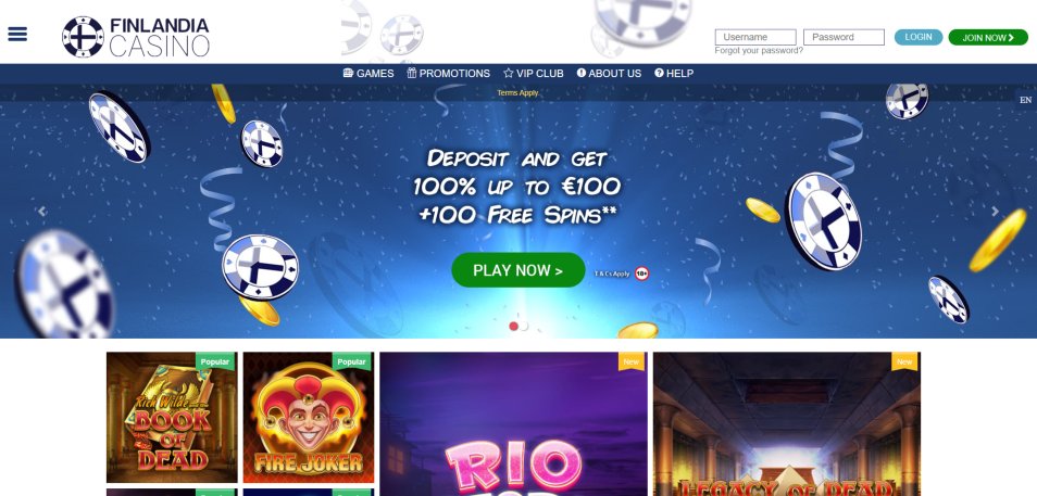 كازينو اون لاين Finlandiakasino