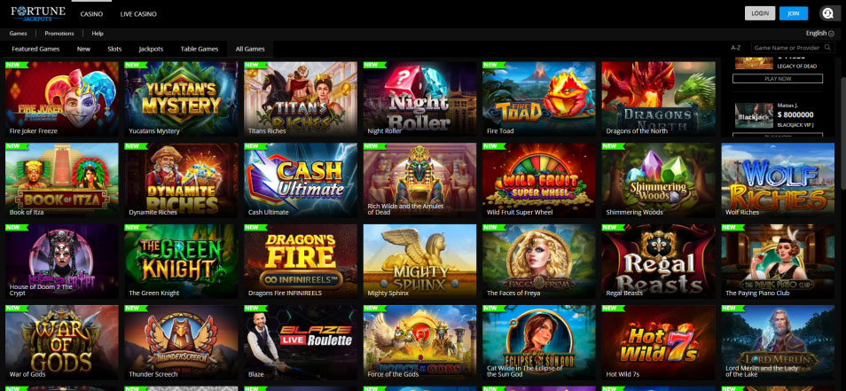 احصل على مكافأة Fortune Jackpots Casino