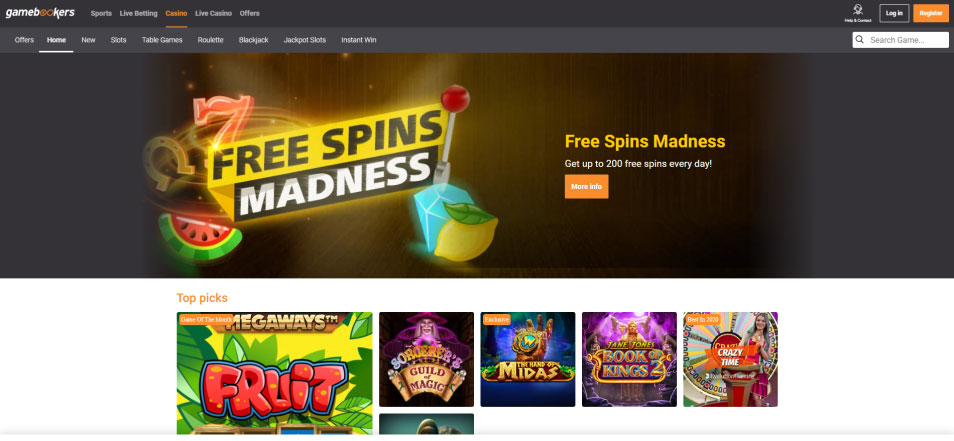 Online Casino Gamebookers