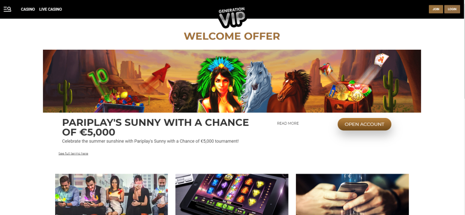 Regístrate en Generationvip Casino